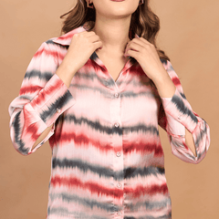 Tie Dye Satin Shirt