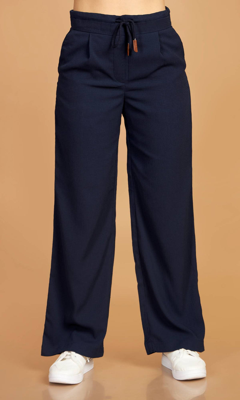 Blue Trouser With Double Waistband