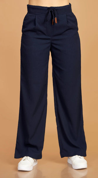 Blue Trouser With Double Waistband