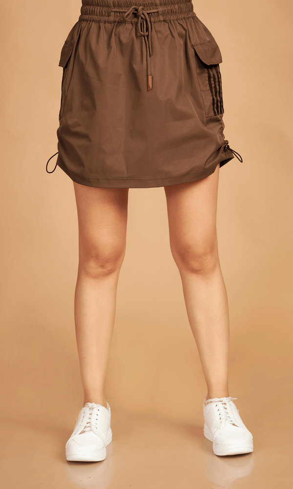 Brown Cargo Skirt