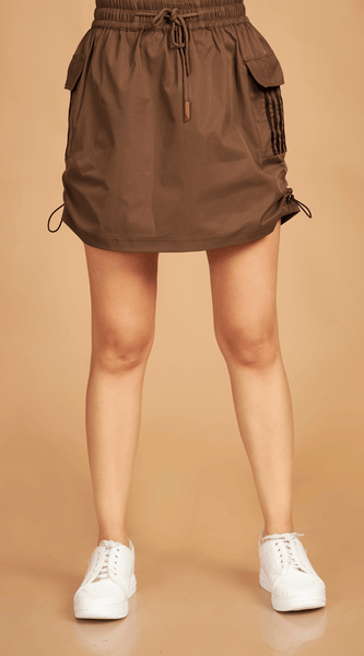 Brown Cargo Skirt