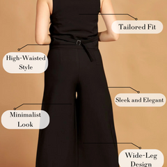 Black Waist Coat Pant Set