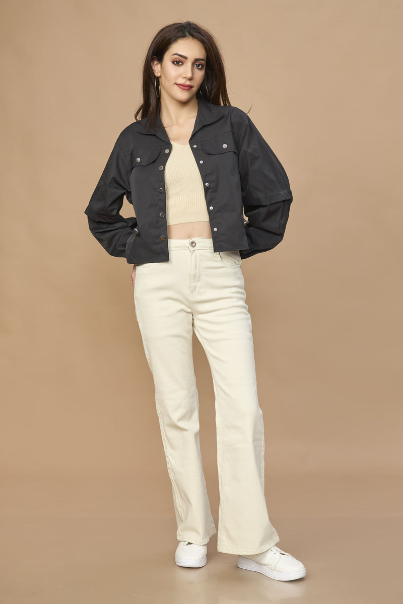 Bomber Jacket With Drawstring