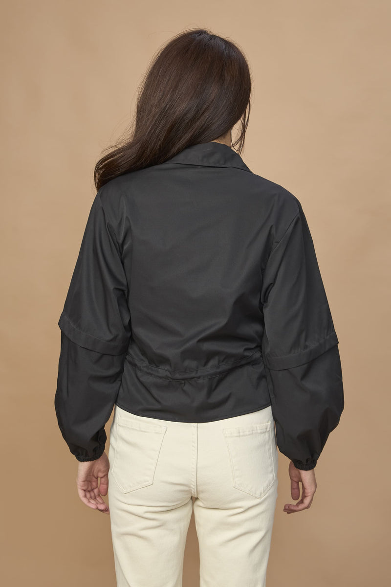 Bomber Jacket With Drawstring