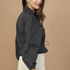 Bomber Jacket With Drawstring