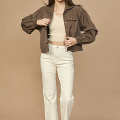 Bomber Jacket With Drawstring