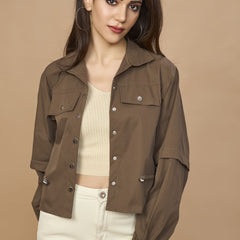 Bomber Jacket With Drawstring