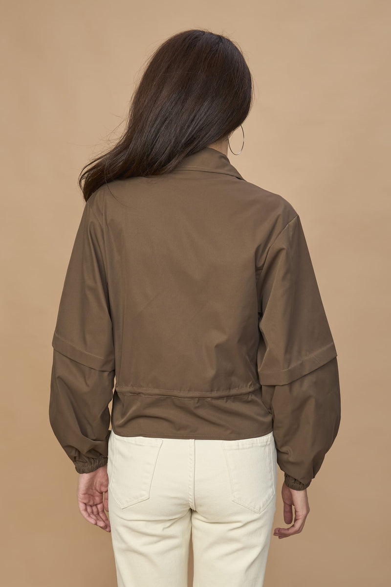 Bomber Jacket With Drawstring