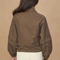 Bomber Jacket With Drawstring