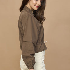 Bomber Jacket With Drawstring