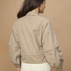 Bomber Jacket With Drawstring