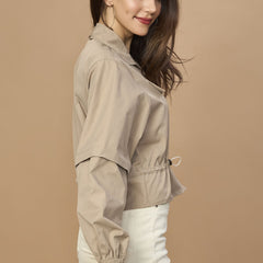 Bomber Jacket With Drawstring