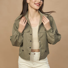 Bomber Jacket With Drawstring