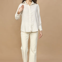 Linen Natural Plain Shirt