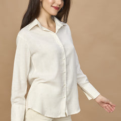 Linen Natural Plain Shirt