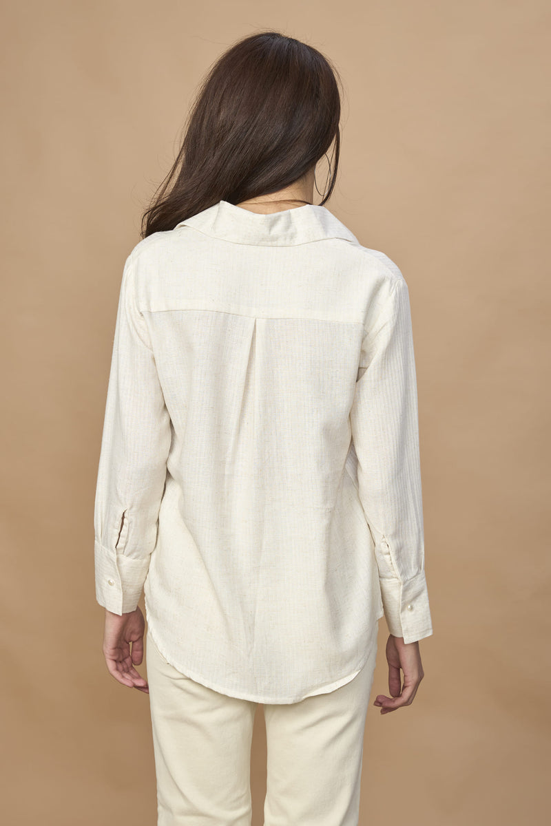 Linen Natural Plain Shirt