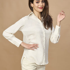 Linen Natural Plain Shirt